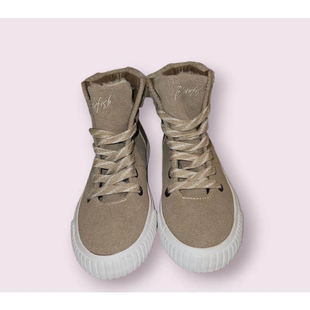 Blowfish Malibu Kids Hightop Shoes Sneakers Size 1 Tan Brown
